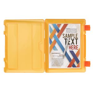 J.Burrows A4 Stationery Case with Handle Orange