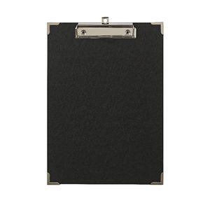 Clipboard A4 with Metal Corners Black
