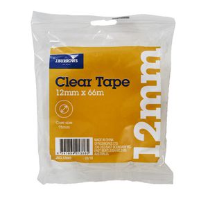 J.Burrows Clear Adhesive Tape 12mm x 66m