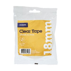 J.Burrows Clear Adhesive Tape 18mm x 66m