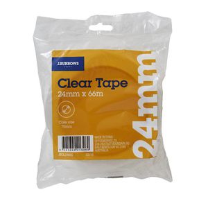 J.Burrows Clear Adhesive Tape 24mm x 66m