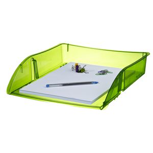 J.Burrows Document Tray Tinted Green 12 Pack