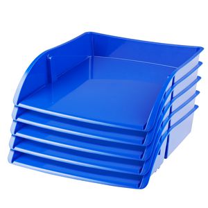 J.Burrows Document Tray Blue 12 Pack