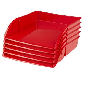 J.Burrows Document Tray Red 12 Pack