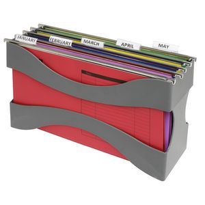 J.Burrows Desktop Filer Grey