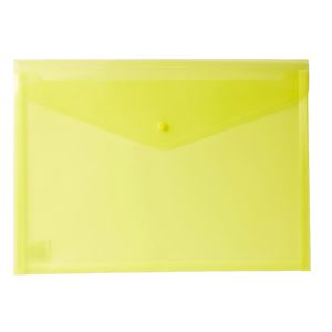 J.Burrows Document Wallet A3 Button Closure Yellow