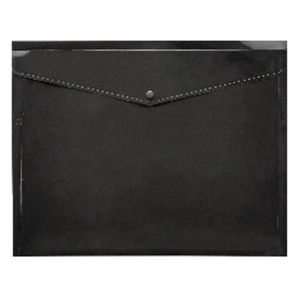 J.Burrows Document Wallet A3 Button Closure Black