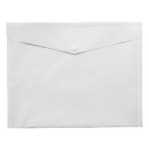 J.Burrows Document Wallet A3 Button Closure White