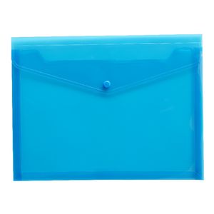 J.Burrows Document Wallet A4 Button Closure Aqua