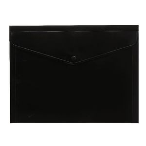 J.Burrows Document Wallet A4 Button Closure Black