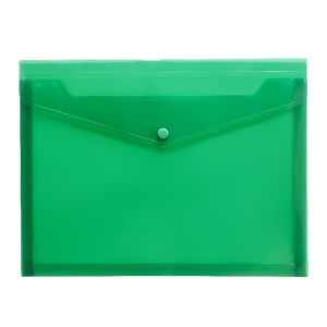 J.Burrows Document Wallet A4 Button Closure Green