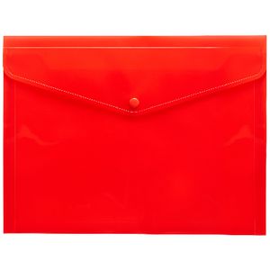 J.Burrows Document Wallet A4 Button Closure Red