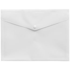 J.Burrows Document Wallet A4 Button Closure White
