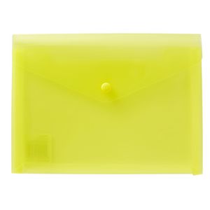 J.Burrows Document Wallet A5 Button Closure Yellow