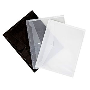 J.Burrows Document Wallet A5 Button Closure White