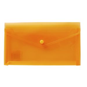 J.Burrows Document Wallet DL Button Closure Orange