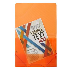 J.Burrows A4 Document Wallet with Elastic Closure Orange