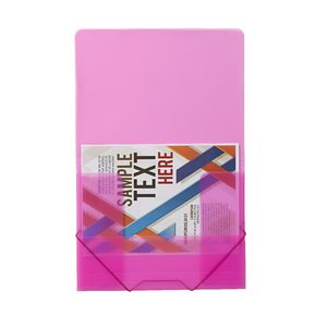 J.Burrows A4 Document Wallet with Elastic Closure Pink