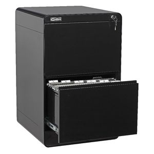 Excalibre 2 Drawer Filing Cabinet Black