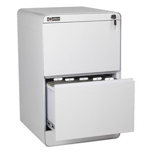 Excalibre 2 Drawer Filing Cabinet White