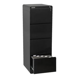 Excalibre 4 Drawer Filing Cabinet Black