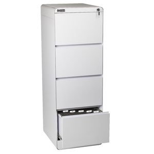 Excalibre 4 Drawer Filing Cabinet White