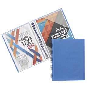 J.Burrows Display Book A4 20 Pocket Fixed Blue