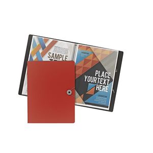 J.Burrows A4 Foam Display Book 20 Pockets Red