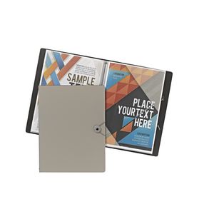 J.Burrows A4 Foam Display Book 20 Pockets Warm Grey