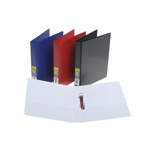 J.Burrows Insert Binder A4 2 D-Ring 25mm Black 25 Pack