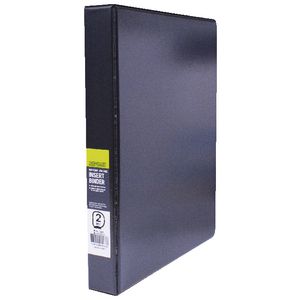 J.Burrows Insert Binder A4 2 D-Ring 25mm Black