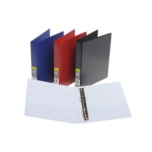 J.Burrows Insert Binder A4 3 D-Ring 25mm Blue 25 Pack
