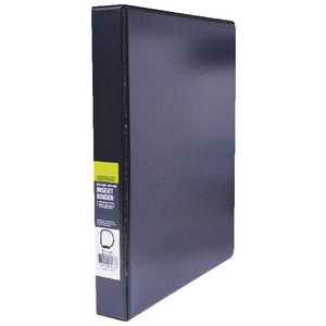 J.Burrows Insert Binder A4 4 D-Ring 25mm Black