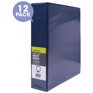 J.Burrows Insert Binder A4 4 D-Ring 50mm Blue 12 Pack