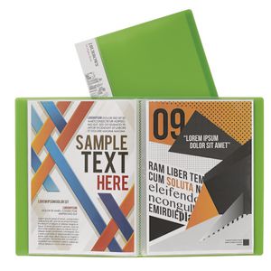 J.Burrows Display Book A4 20 Pocket Fixed Green