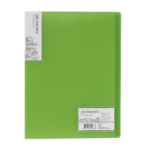 J.Burrows Ice Display Book A4 20 Pocket Fixed Green