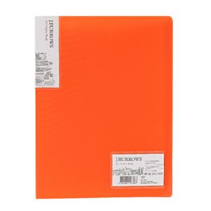 J.Burrows Display Book A4 20 Pocket Fixed Orange