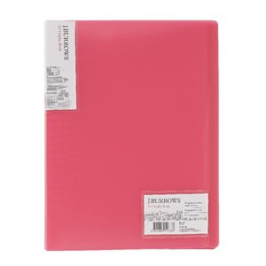 J.Burrows Ice Display Book A4 20 Pocket Fixed Pink