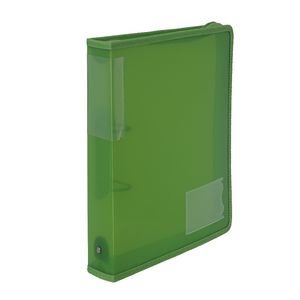 J.Burrows Ice Zipper Binder A4 2 D-Ring 38mm Green