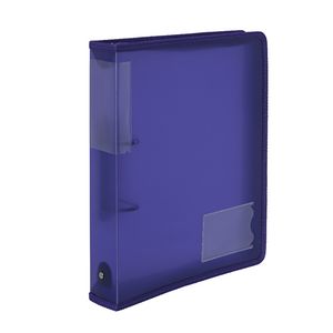 J.Burrows A4 2 D-Ring 38mm Zipper Binder Purple