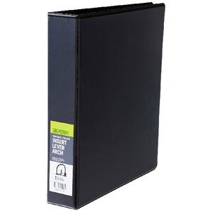 J.Burrows A4 Insert Half Lever Arch Binder 50mm Black