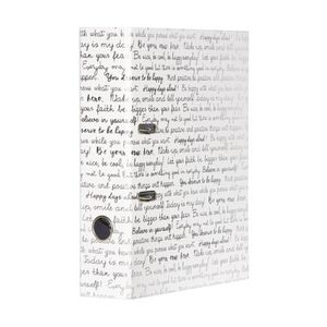 J.Burrows A4 Lever Arch File Silver Typography