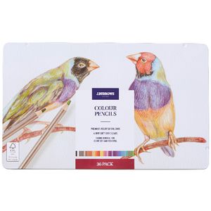 J.Burrows Artist Coloured Pencils 36 Pack