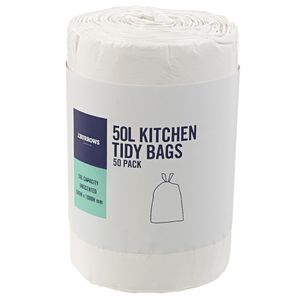 J.Burrows 50L Kitchen Tidy Bags Unscented 50 Pack