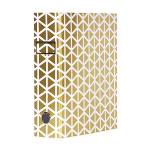 Otto A4 Lever Arch File 70mm Foil Geometric Gold