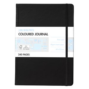 J.Burrows Large Coloured Journal 240 Pages Black