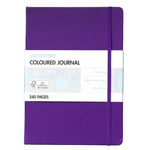 J.Burrows Large Coloured Journal 240 Pages Purple