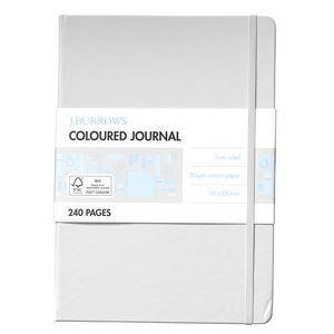 J.Burrows Large Coloured Journal 240 Pages Warm Grey