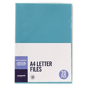 J.Burrows Letter File A4 Blue 20 Pack