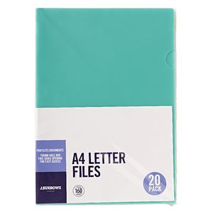 J.Burrows Letter File A4 Green 20 Pack